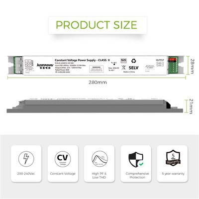 Controlador LED lineal de 24V 36W 1300mA CV per a tira de llum